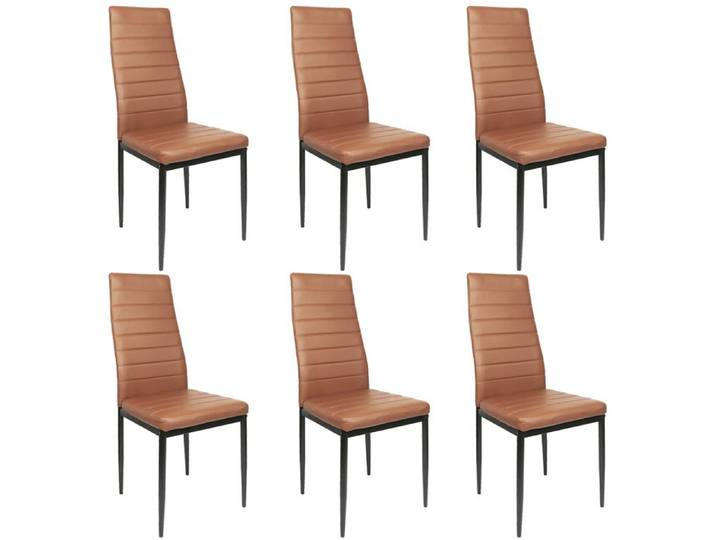 Lot de 6 chaises de salle à manger chaises de salle à manger chaises de cuisine modernes et minimalistes marron