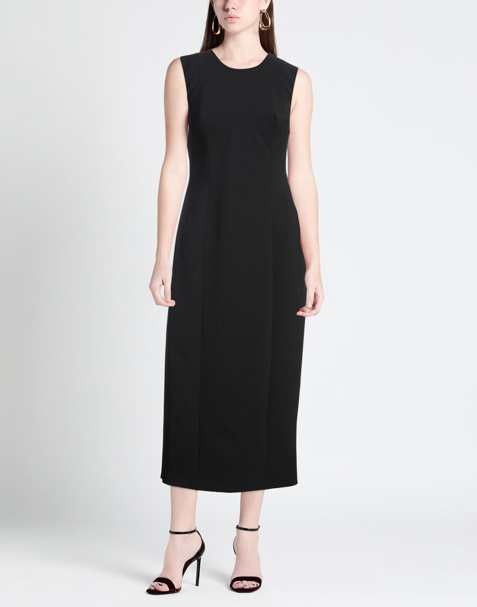Del Core Vestido midi Mujer Negro 38 Mujer