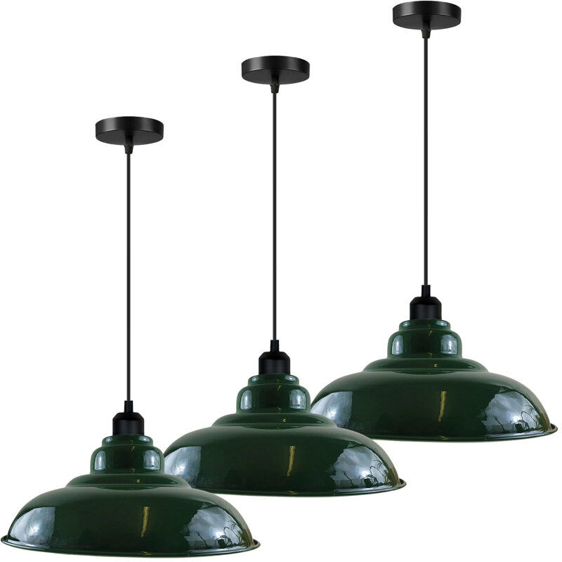 Rio 3 - Light Pendant Green 26cm H X 32cm W X 32cm D