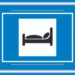 HB-Druck Autobahnhotel Symbol Aufkleber A5 (148x210mm)