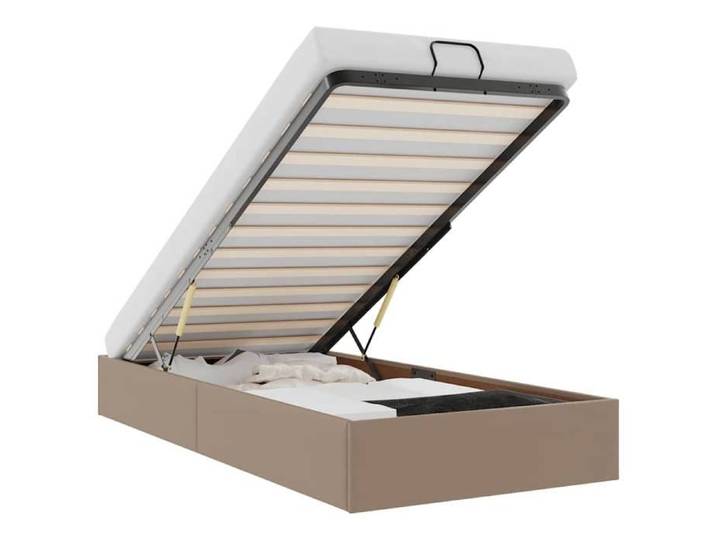 VD Cadre de lit ottoman sans matelas cappuccino 90x190 cm Lit chambre & Structure de lit @EU49617BONE