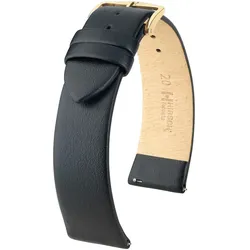 Hirsch 03702150-1-18 Lederarmband für Uhren Toronto M 18 mm Schwarz