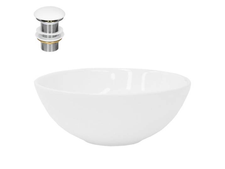 Ml-Design Waschbecken, Weiß, Keramik, 28x11.6x28 cm, Badezimmer, Waschbecken & Armaturen, Waschbecken