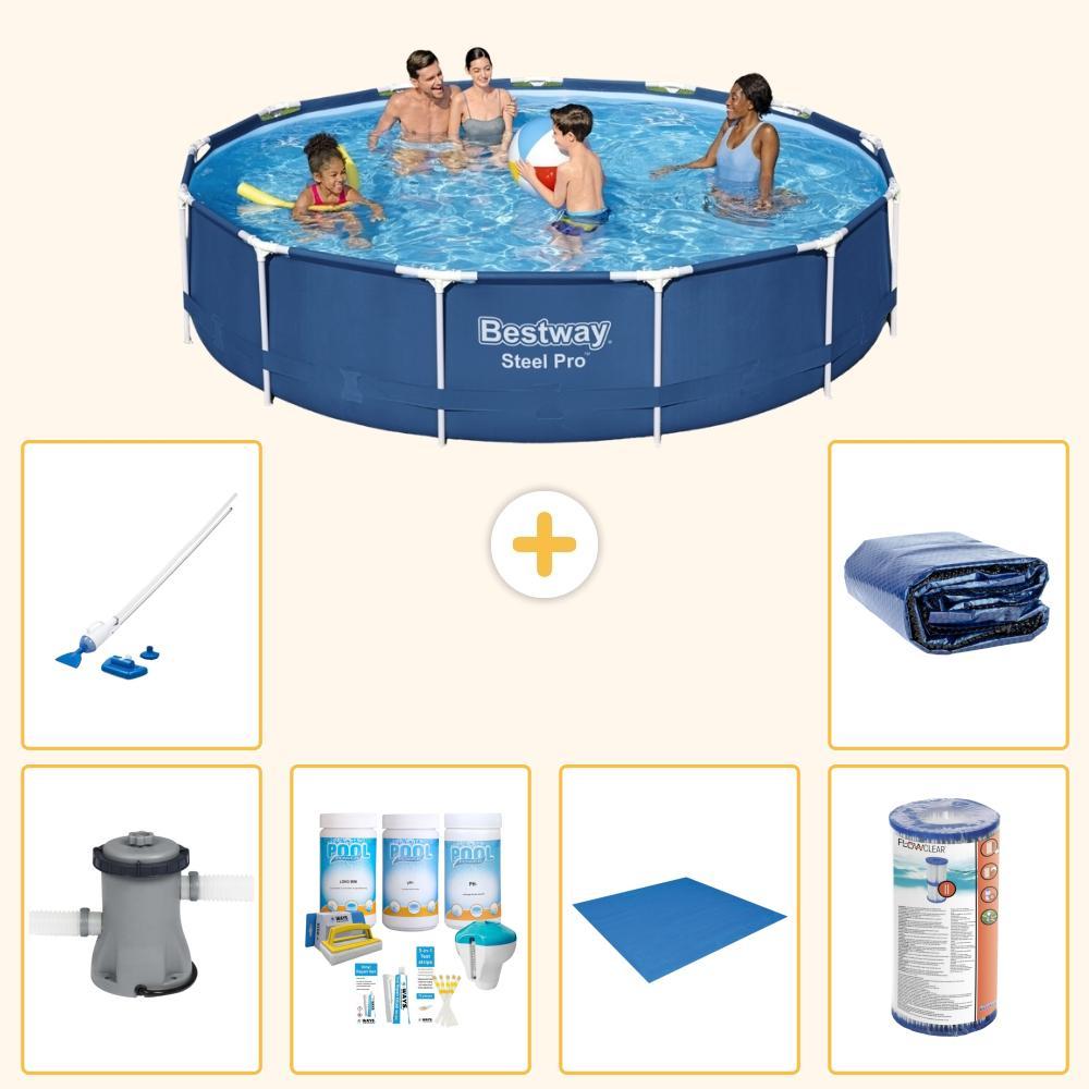 Bestway Steel Pro Rund - 396x84 cm - 7-teilig S21612