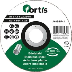 FORTIS Trennscheibe 4317784704328 115 x 1,0mm, gerade