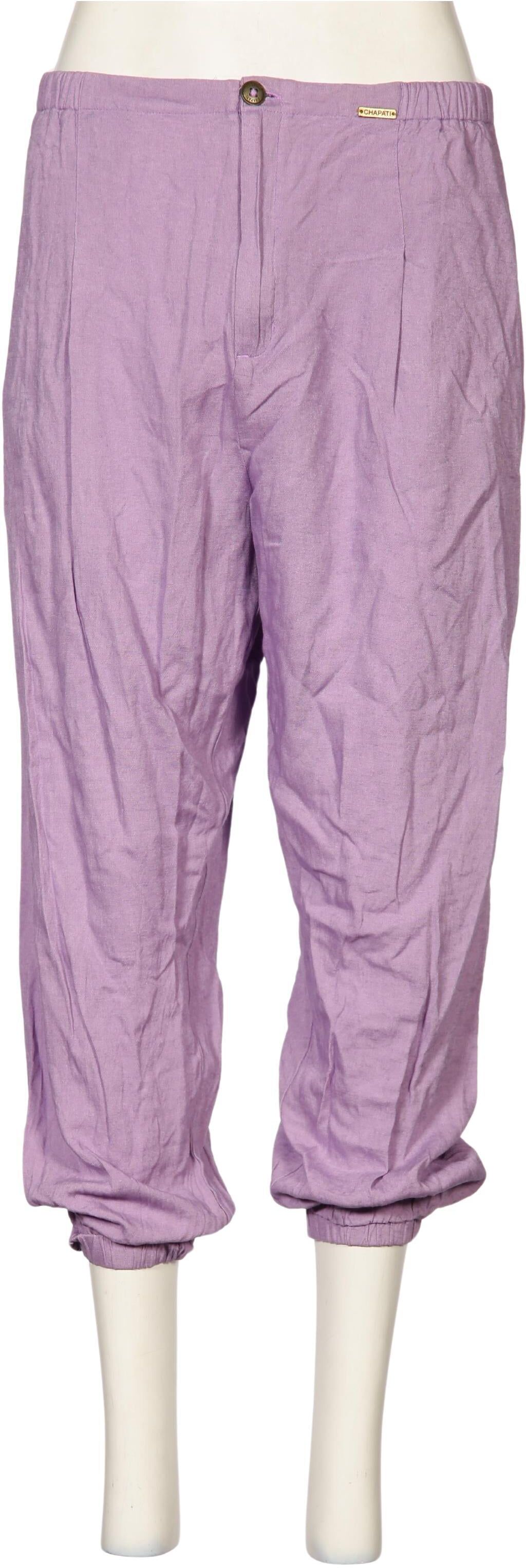 Chapati Berlin Damen Stoffhose, Lila, Gr. M, Leinen / Viskose - Second Hand