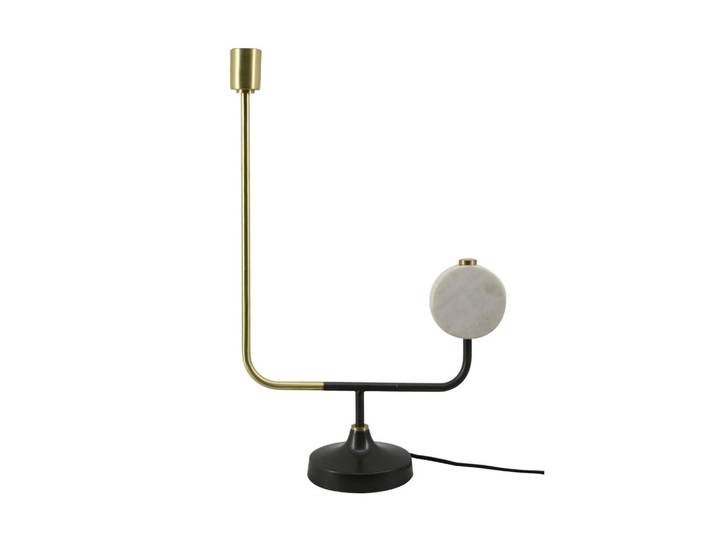 Kayoom Tischleuchte, Schwarz, Weiss, Goldfarben, Metall, 58x15x38 cm, Lampen & Leuchten, Innenbeleuchtung, Tischlampen, Tischlampen