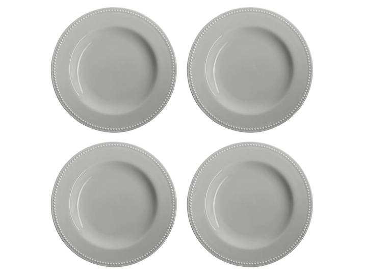 Scandi Living Assiette Dots 28cm Lot de 4 Gris