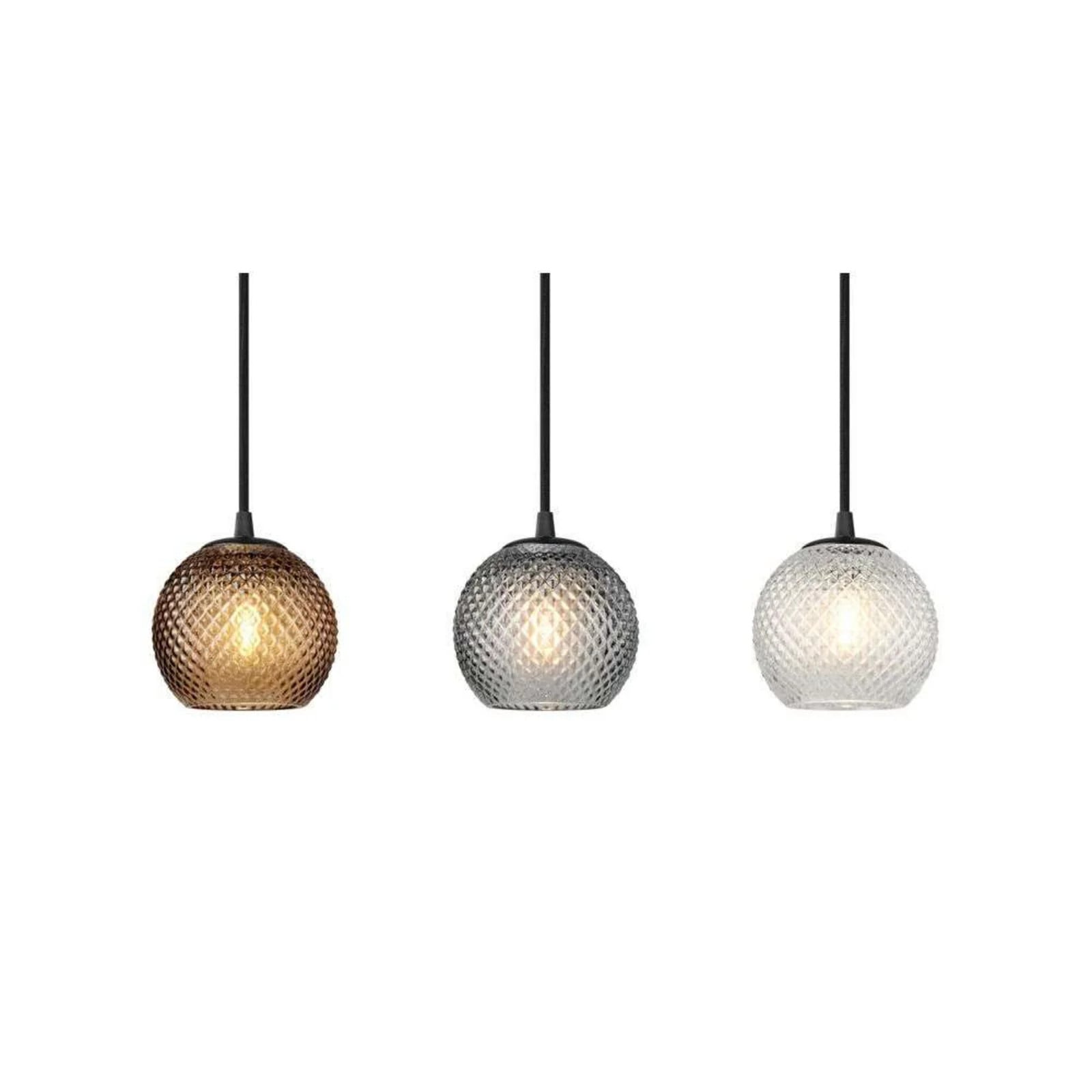 Halo Design Nobb Ball Hanglamp Small Amber - Glazen Bolvormige Hanglamp voor Woonkamer en Eetkamer