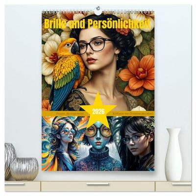 Brille und Persönlichkeit (hochwertiger Premium Wandkalender 2026 DIN A2 hoch), Kunstdruck in Hochglanz