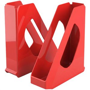 Esselte Stehsammler 623935, VIVIDA, A4, Plastik, mit niedrigem Rückenteil, rot