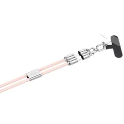 USB-Lanyard rose Typ-C zu Lightning Trageband mit int. Kabel 120cm