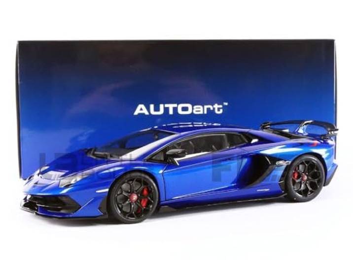 AUTOart Lamborghini Aventador SVJ 2019 blau metallic Modellauto 1:18