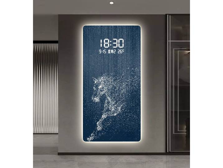 Style européen entrée décoration peinture horloge murale créative salon horloge murale luxe couloir numérique suspendu peinture