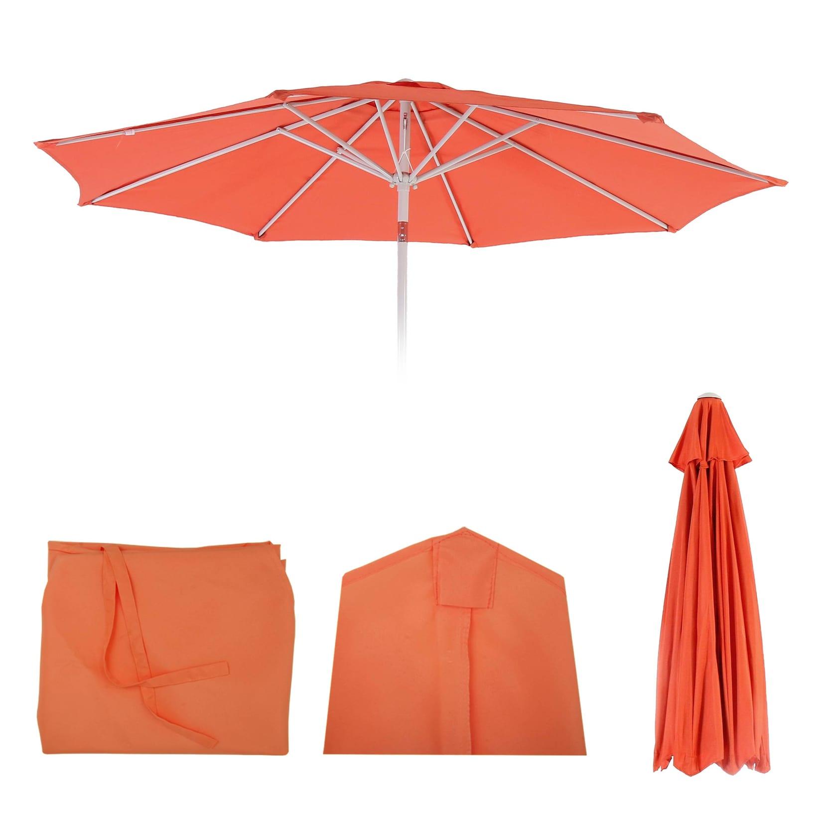 Ersatz-Bezug für Sonnenschirm Asti, Sonnenschirmbezug Ersatzbezug, Ø 3m Stoff/Textil ~ terracotta