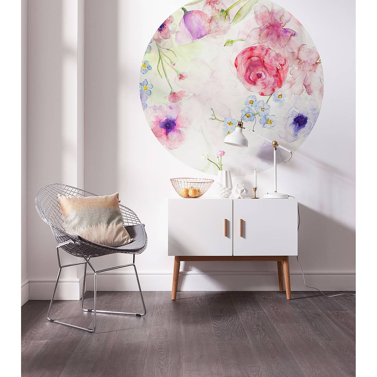 home24 Vlies-fotobehang Floret Mural 125 x 125 cm