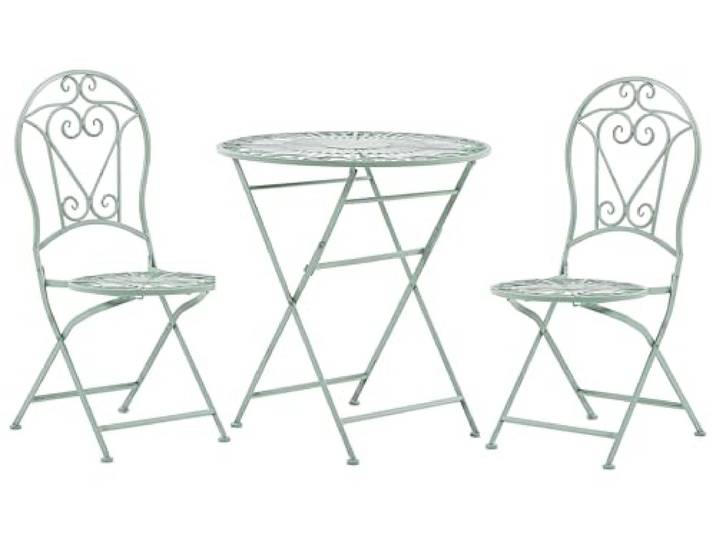 Beliani Garten Bistro Set Balkon Terasse 2er grün zusammenklappbar Trento