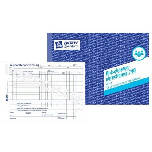 AVERY Zweckform Reisekostenabrechnung wöchentlich Formularbuch 740