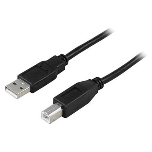 Deltaco USB 2.0 USB-kabel 5m Sort - Kabel - Digital/Daten (5 m, USB 2.0, 2 W) (USB-250S)