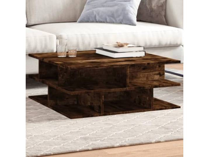 HEFZGDB Couchtisch Räuchereiche 70x70x29 cm Holzwerkstoff mit robuster Tischplatte und reichlich Stauraum, langlebiges Material für Wohnzimmer, Beistelltisch mit glatter Oberfläche,