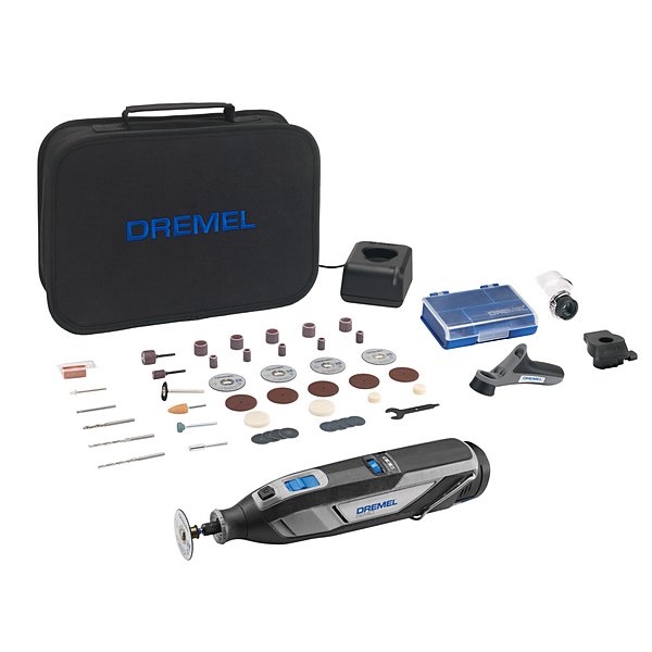 Bosch Dremel 8240, Akku-Multifunktionswerkzeug, 1 x 12-V-2Ah-Akku, 45 Zubehören F0138240JF