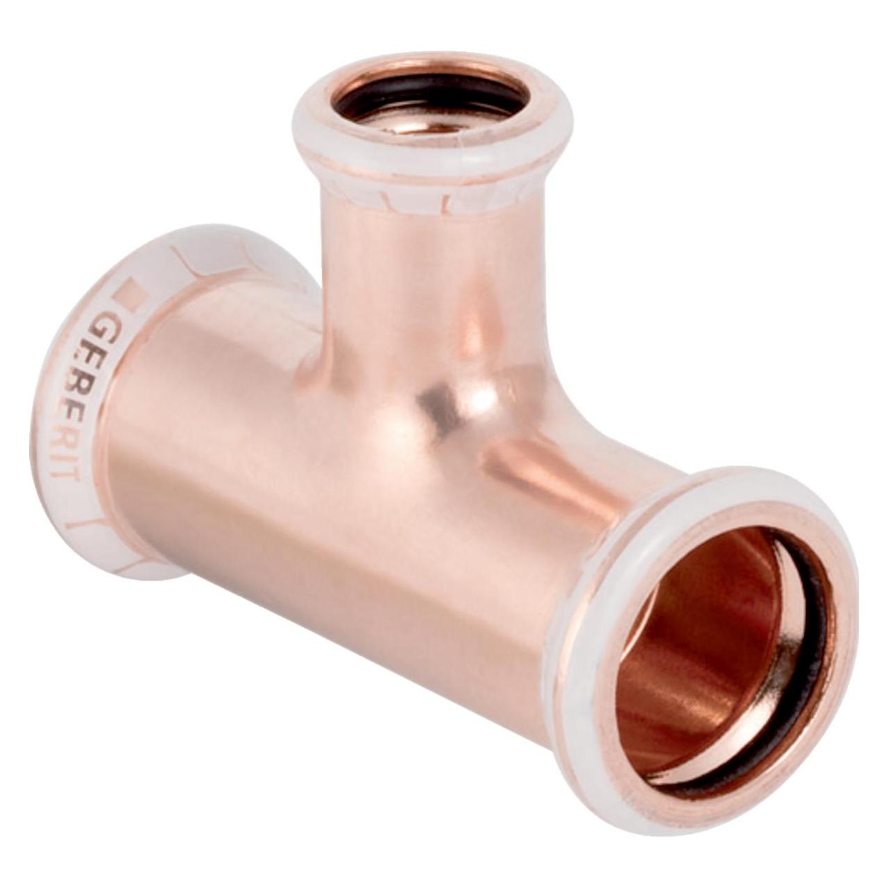 Geberit T-Stück Mapress d= 42x18x42mm, reduziert, Kupfer (T-Verbindung) (76362034)