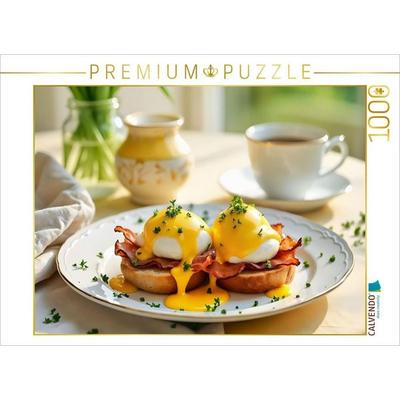 CALVENDO Puzzle Eggs Benedict - Eleganter Brunchklassiker | 1000 Teile Lege-Größe 64x48cm Foto-Puzzle für glückliche Stunden