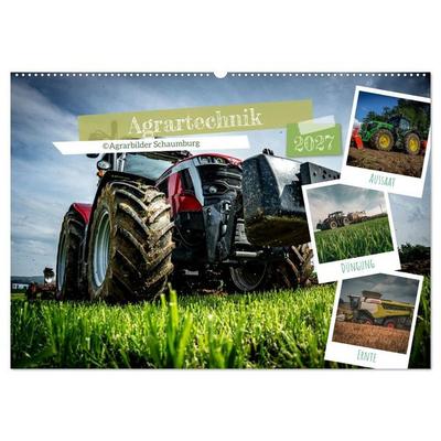 Agrartechnik (Wandkalender 2027 DIN A2 quer), CALVENDO Monatskalender