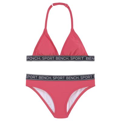 Triangel-Bikini BENCH. "Yva Kids", Mädchen, Gr. 170/176, N-Gr, pink, Recycling-Polyamid, unifarben, Bikini-Sets Triangel-Bikini, in sportlichem Design und Farben