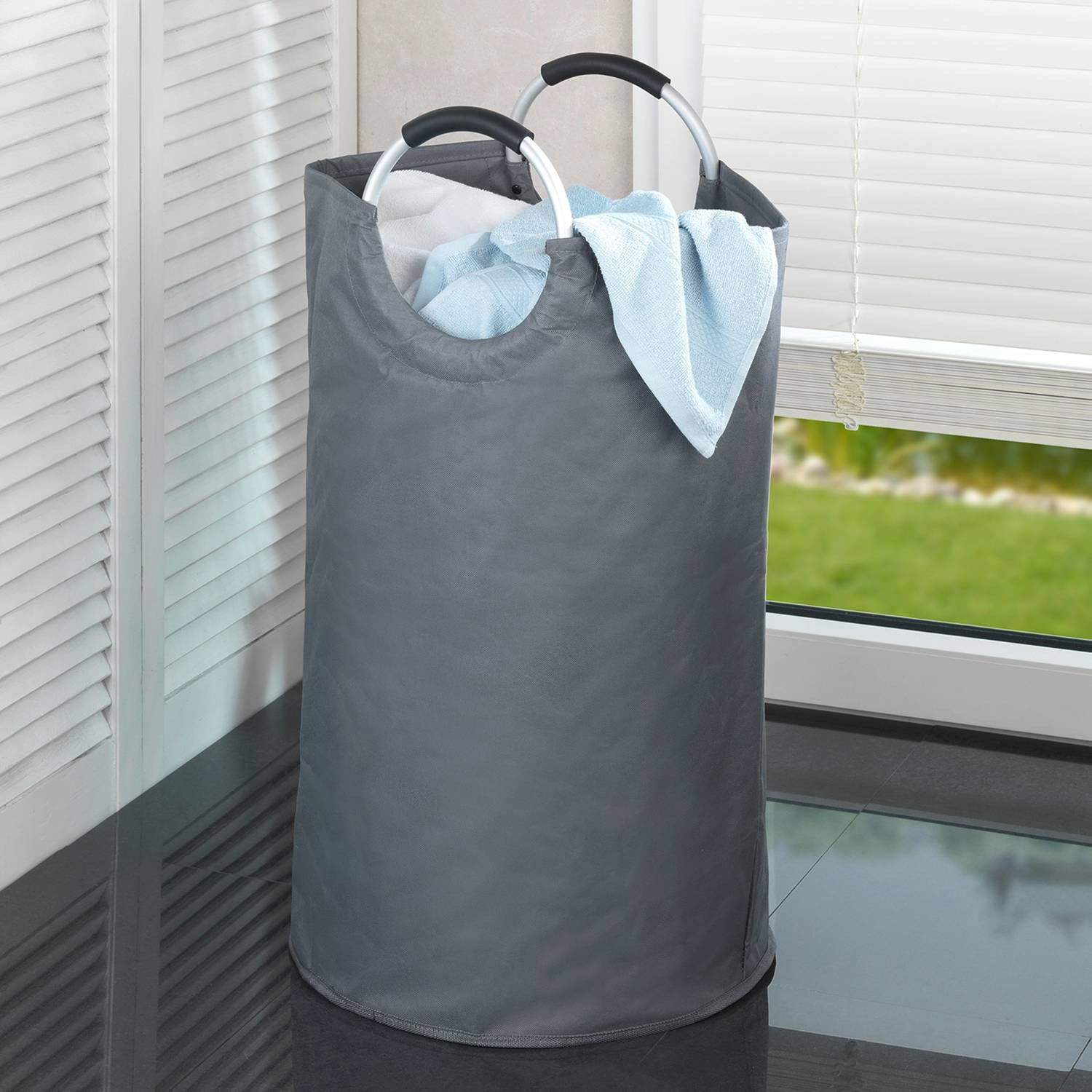 home24 Wasmand Jumbo donkergrijs 72 cm