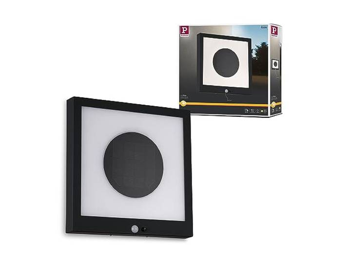 Paulmann 94263 LED Solar Panel Taija Außenleuchte incl. 1x1,2 Watt IP44 Spritzwasserschutz Anthrazit Gartenbeleuchtung Kunststoff Warmweiß 3000 K