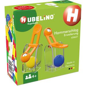 HUBELINO Murmelbahn-Erweiterung 420657 Hammerschlag, ab 4 Jahre, mit 2 Bauteilen und 4 Kugeln