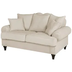 SOFA beige Landhaus, Couch 2-Sitzer 170 cm