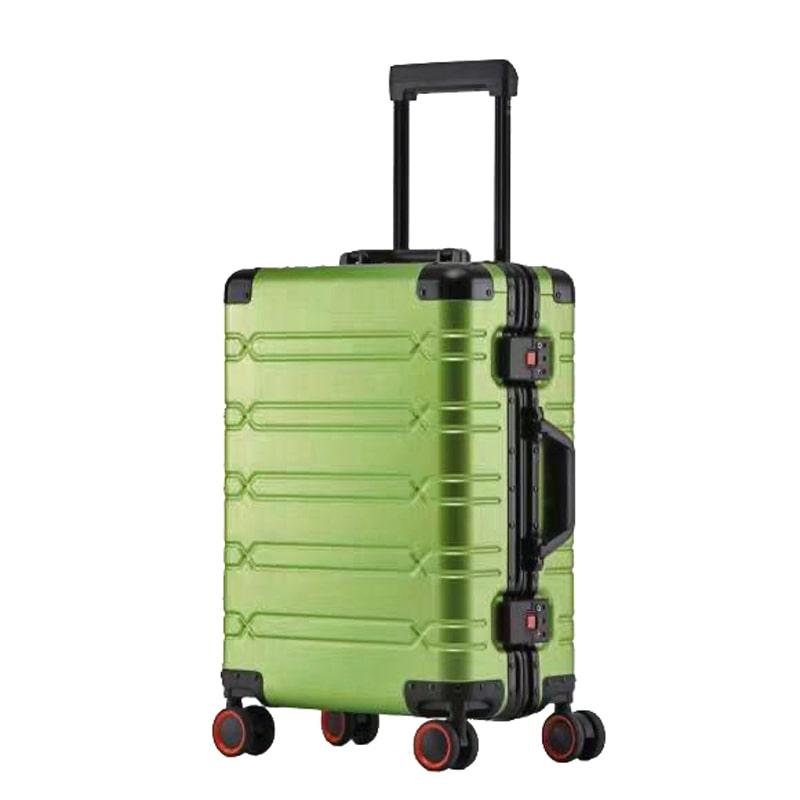 Trolley Aluminium Reisekoffer 77 cm Hell-grün Rollenkoffer bei Bowatex