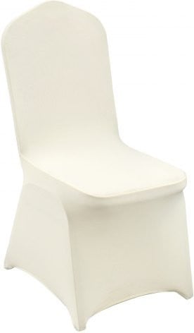 VEVOR Stretch Spandex Klapstoelhoezen, Wasbare Universele Stoelhoezen voor Eetkamerstoelen, 100 stuks, Beige