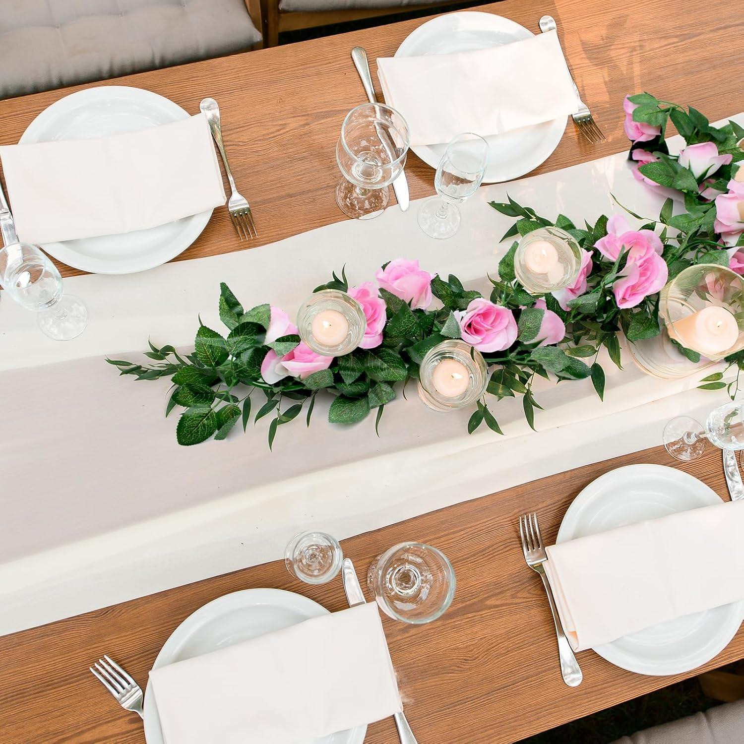 Set van 2 rode hangende kunstbloemen rozen voor tuin decoratie