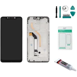 Pocophone F1 Display (mit Rahmen) schwarz - Set