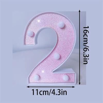 Uplift Picks Pink LED Letter And Number Lights For Parties And Romantic Decor 2