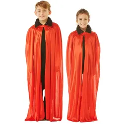 Umhang "Teufel" für Kinder und Erwachsene, rot/schwarz