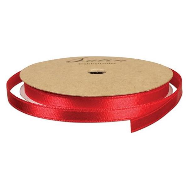 Øvrige Satinbånd 10mm 10m rød (5700137432617)