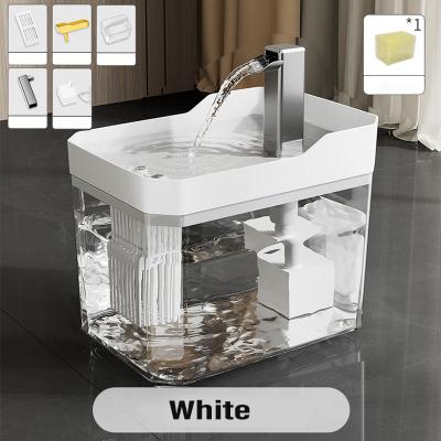 PetsAreLife Cat Water Fountain, Automatic Water Dispenser, Quiet Pet Drinker, Live Circulation Filter, Cat Small Pet Hydration Bowl white