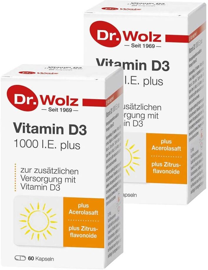 Dr. Wolz Vitamin D3 1.000 I.E. Plus Doktor Wolz Kapseln 2x60stk