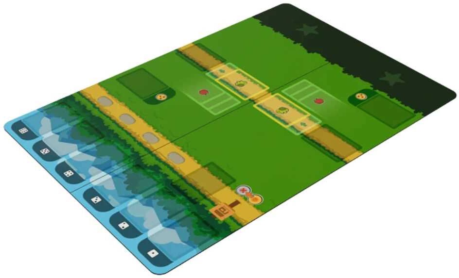 Super Auto Pets Card Battle Neoprene Play Mat Set for Two-Player Games by Plaid Hat Games, Ages 6+, Tabletop Gaming Accessory