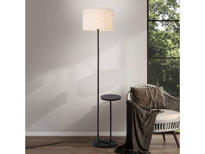 Näve Stehlampe Tordis, schwarz, für Wohn- / Esszimmer, Metall, Modern, Stehlampe