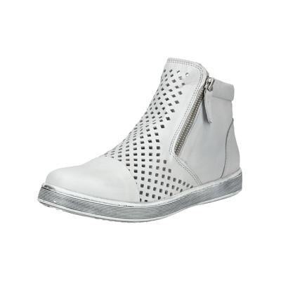 Schnürschuh ANDREA CONTI "Andrea Conti Halbschuh Leder", Damen, Gr. 36, Leder, weiß (hellgrau), Schuhe Schnürschuh