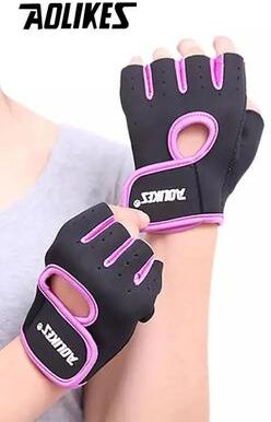 Uplift Picks AOLIKES Breathable Fingerless Weightlifting Gloves For Gym Fitness Powerlifting And Cycling Training purple s