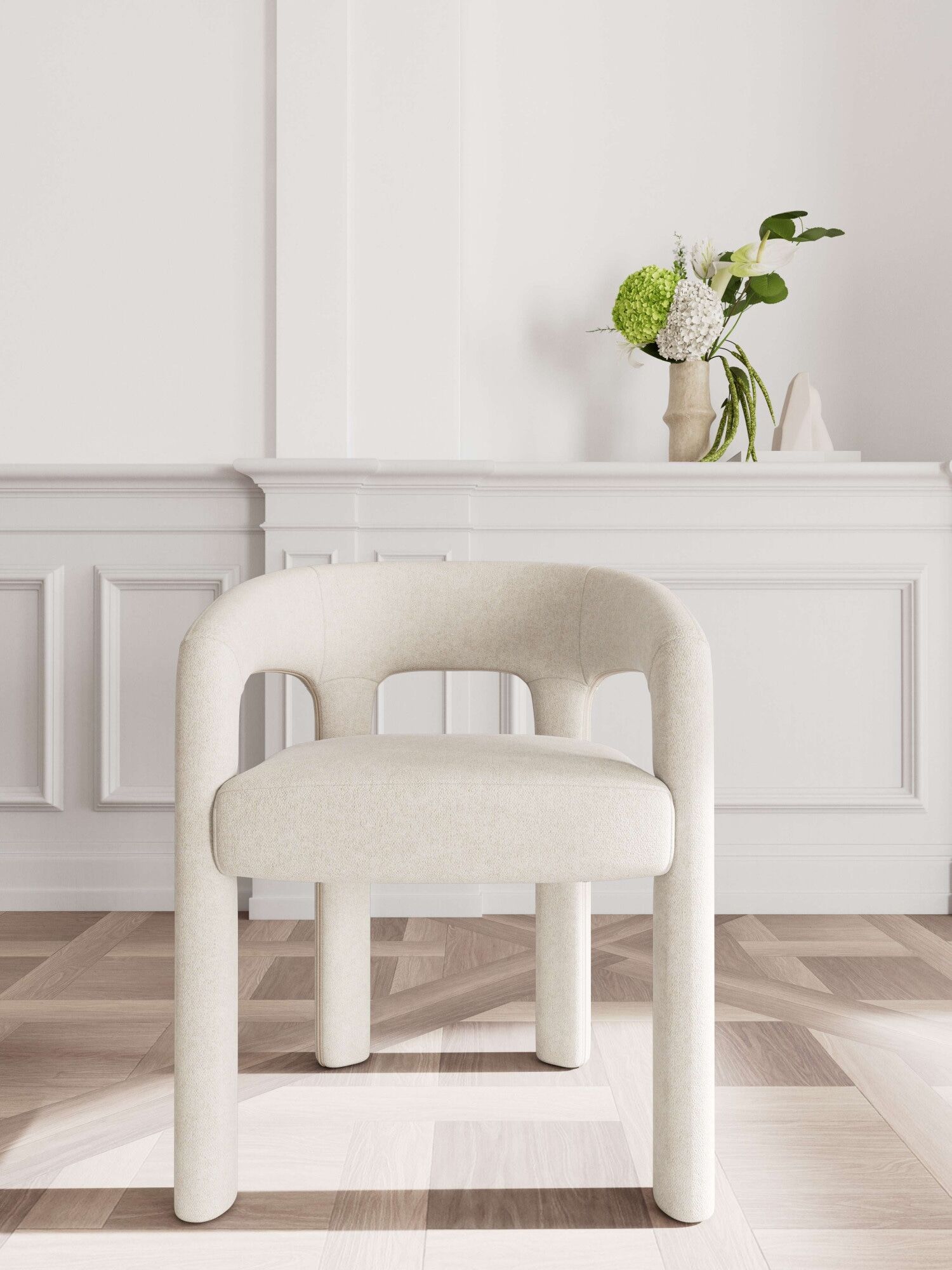 Esszimmerstuhl ACTONA GROUP "Cole, Polsterstuhl", beige (beige, beige, beige), B:58cm H:76cm T:55cm, Stoff, Stühle, Esszimmerstuhl, Stuhl mit Armlehne beige, beige, beige B/H/T: 58cm x 76cm x 55cm