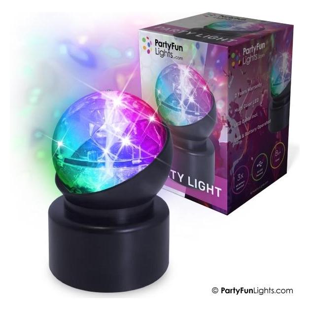 PartyFun Lights Start en fest i ethvert rum med denne Mini party lampe. Party lampen roterer og skaber et spekta... (605200)