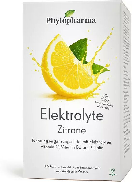 Phytopharma - Elektrolyte Zitrone Sticks, 30 Stück