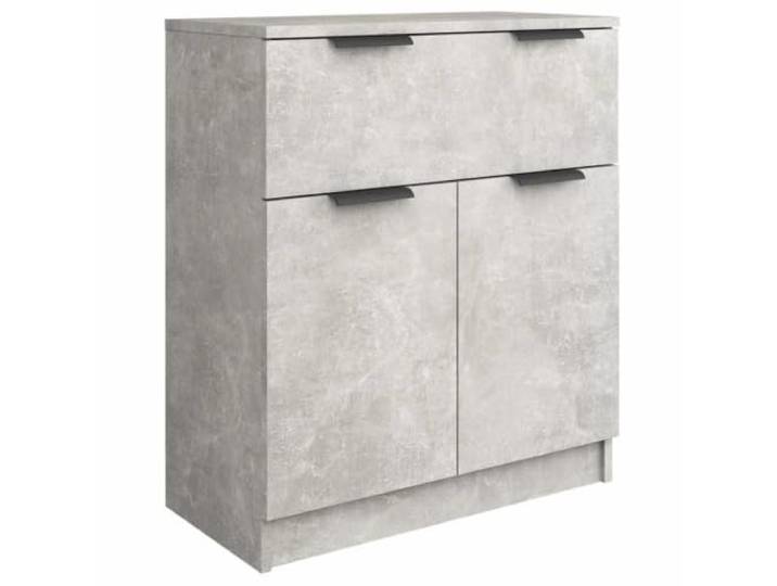 Kaorsrow Sideboard Betongrau 60x30x70 cm Beistellschrank Holzwerkstoff Kompakter Anrichte-Schrank mit 1 Schublade und 2 Türen für Flur, Schlafzimmer oder Wohnzimmer.